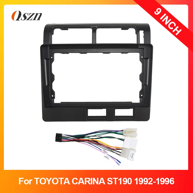 Fascias de Radio para coche, Panel estéreo de 9 pulgadas, instalación de tablero 2Din, molduras de marcos, Kit de DVD GPS para TOYOTA 1992-1996 CARINA ST190