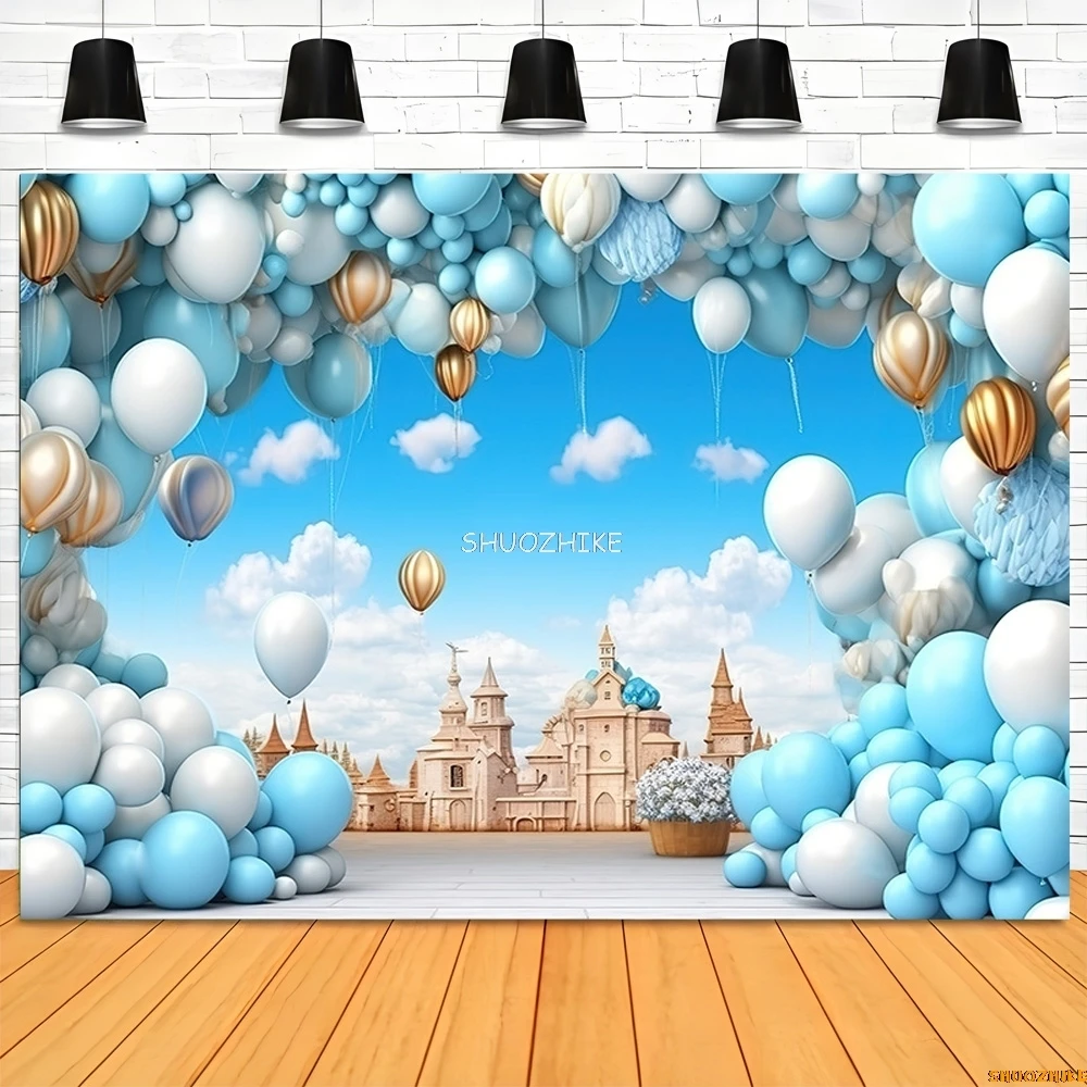 

Baby Shower Decoration Birthday Party Photography Backdrops Props Balloons Arch Children Newborn Photo Studio Background BS-07