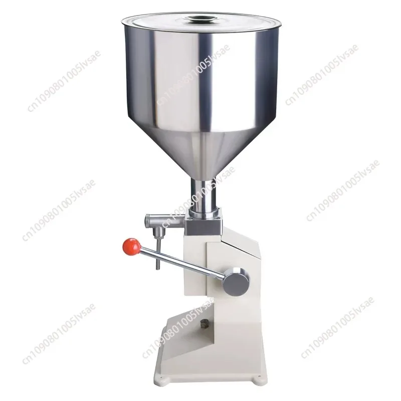 A03 Manual Liquid Filling Machine 5-100ml Adjustable Cream Filling Machine, Bottle Filler Machine with a 11.5 L Hopper
