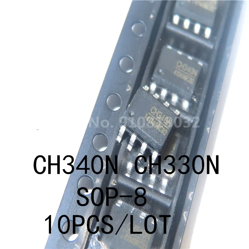 10PCS/LOT CH340N CH330N SOP-8 SMD USB to serial port chip IC Original New In Stock