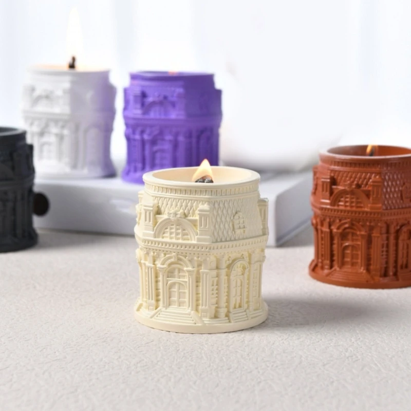 

5asd Silicone Louvre Relief Shaped Mould for Storage Cups Decorative Projects