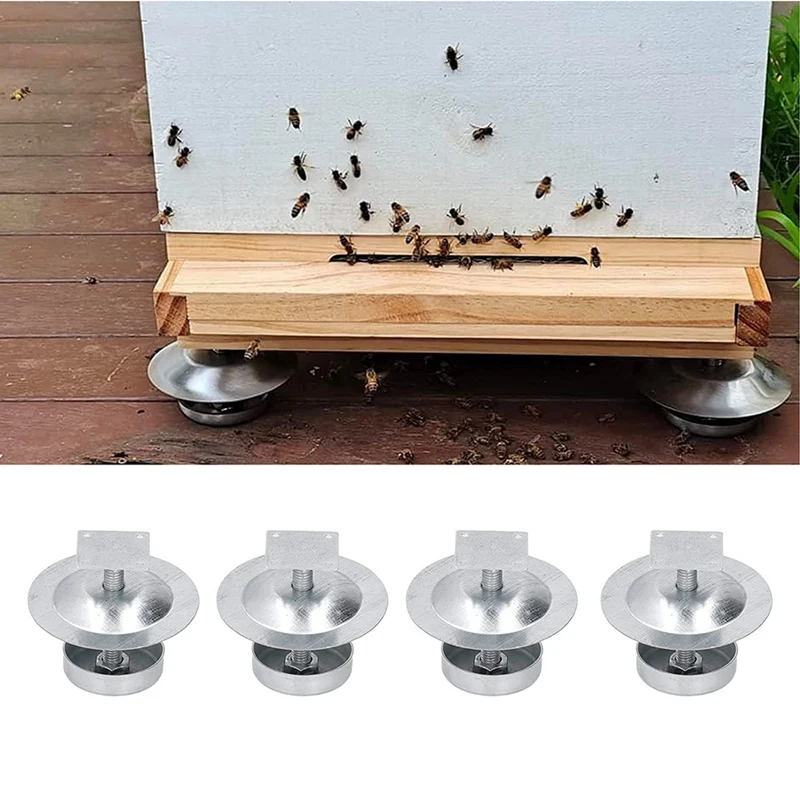 Ant Proof Hive Feet Stainless Steel Beehive Base Ant Proof Hive Feet Ant-Proof Device Beehive Stand