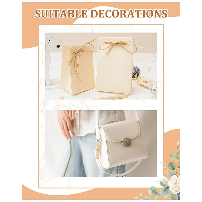 

B50C 24 шт. пустые деревянные брелки прямоугольник DIY деревянные пустые брелки прямоугольник, сделай сам, деревянные поделки подарки