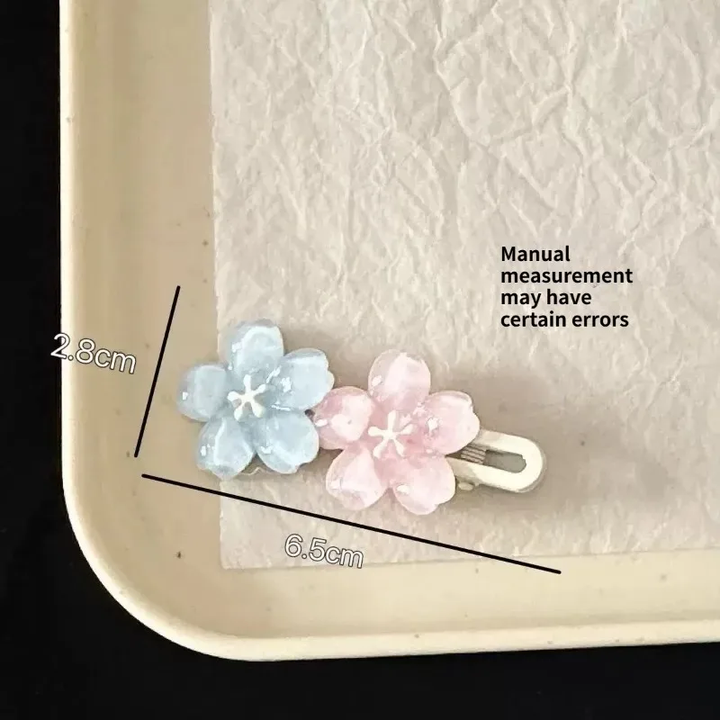 1pc/2pcs Suitable for Women's Hair Accessories Hair Clip,five-petal Colorful Duck Clip, Women's Flower Pattern Hair Accessories