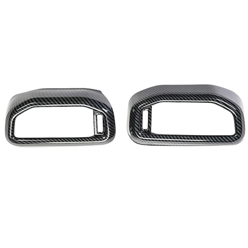 2Pcs Carbon Fiber Front Side Air Outlet Vent Cover Trim Air Conditioning Dashboard Vent Cover Trim For Ford Explorer 2020-2021