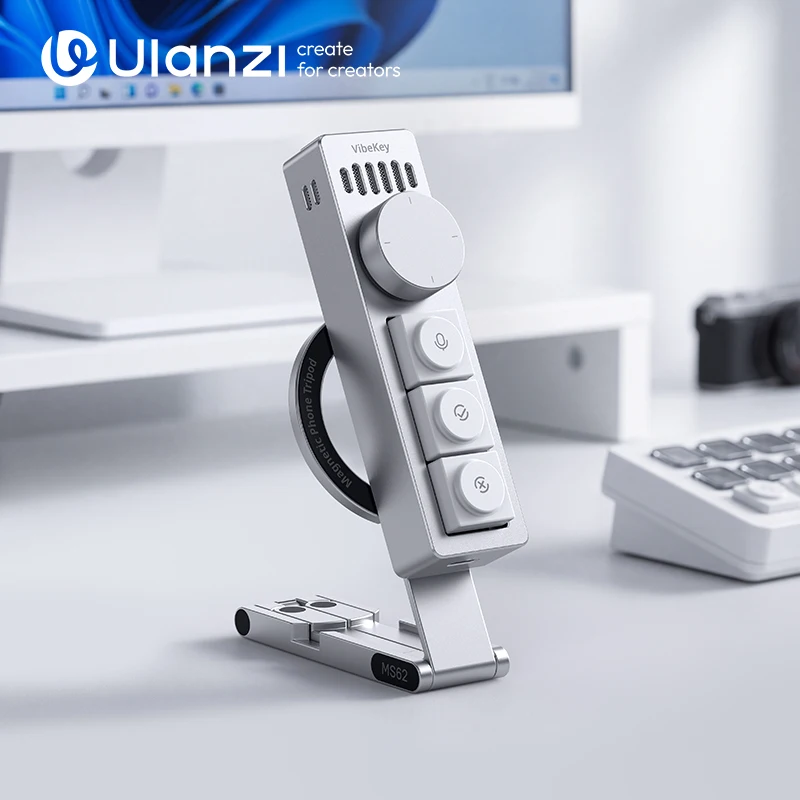 Ulanzi Vibe Key AI音声入力キーパッドAU05 ハンドヘルドマイク ChatGPT Gemini Claude AI/Daily Mode対応 AIコーディングや作業用