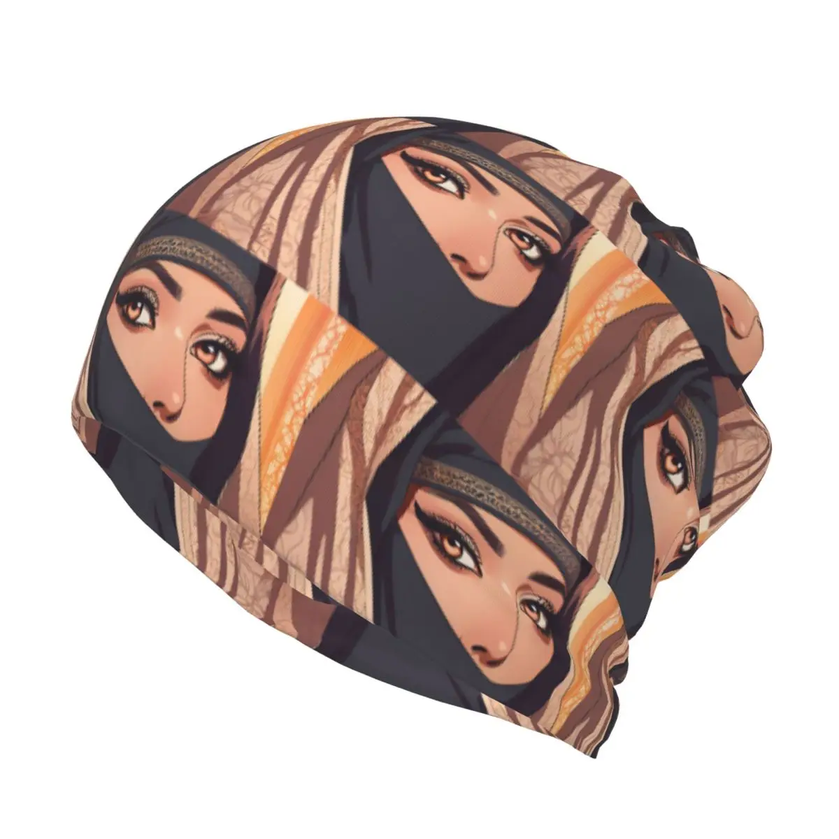 Saudi Women Bandana Neck Gaiter Wrap Scarf Multi-use Face Mask Beanies Hat for Men Women Adult All Season