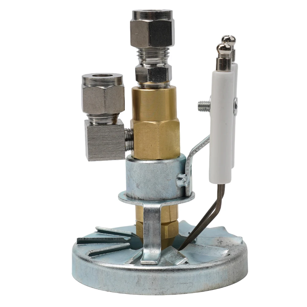 Waste Oil Burner Nozzle Brass Siphon Oil Fuel Nozzle Air Atomizing Sprayer Diesel Heavy Oil Nozzle Burner Accessories 0.5-2mm