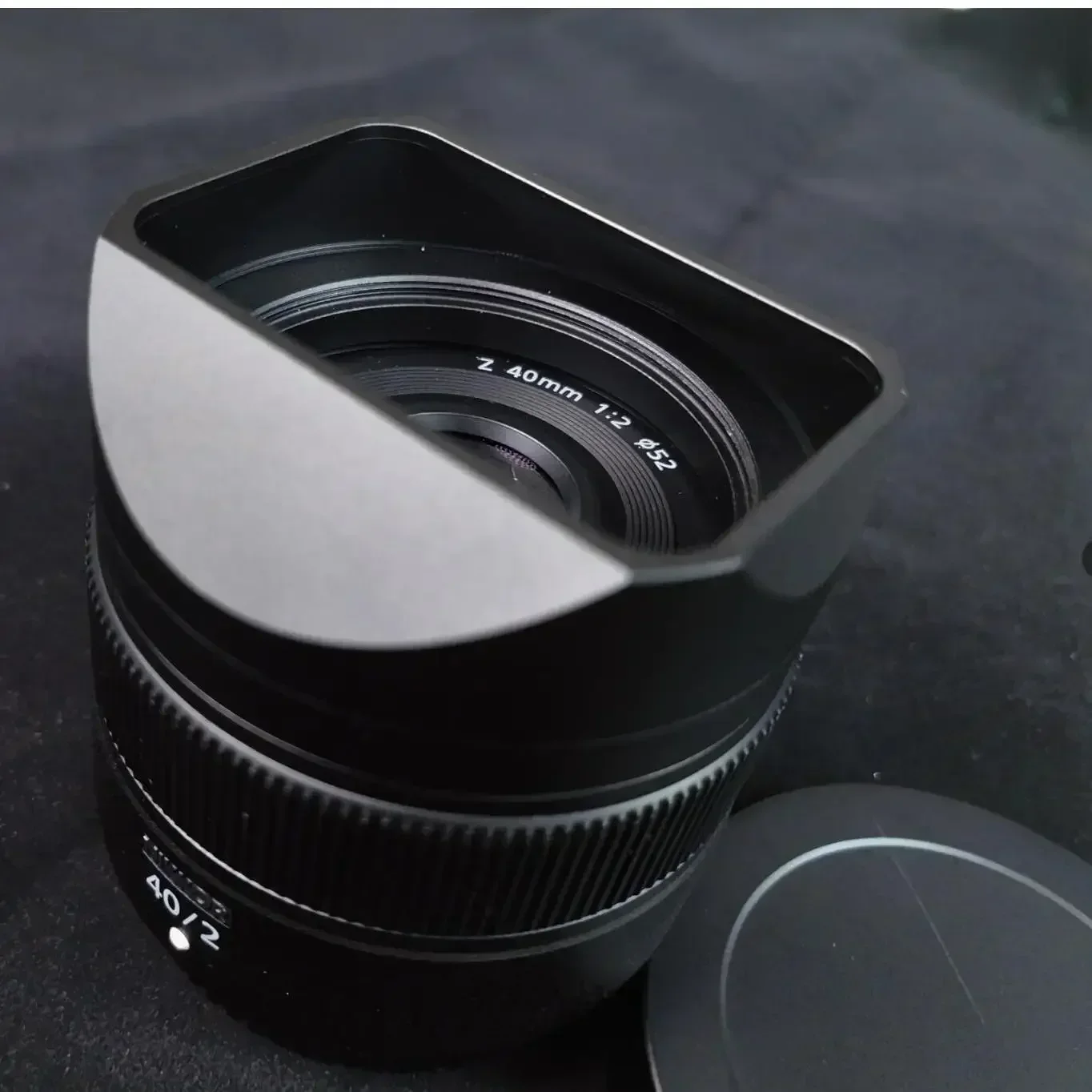 อลูมิเนียม Bayonet Square เลนส์สําหรับ Nikon NIKKOR Z40mm F2.0 เลนส์อะแดปเตอร์แหวนและฝาครอบเลนส์