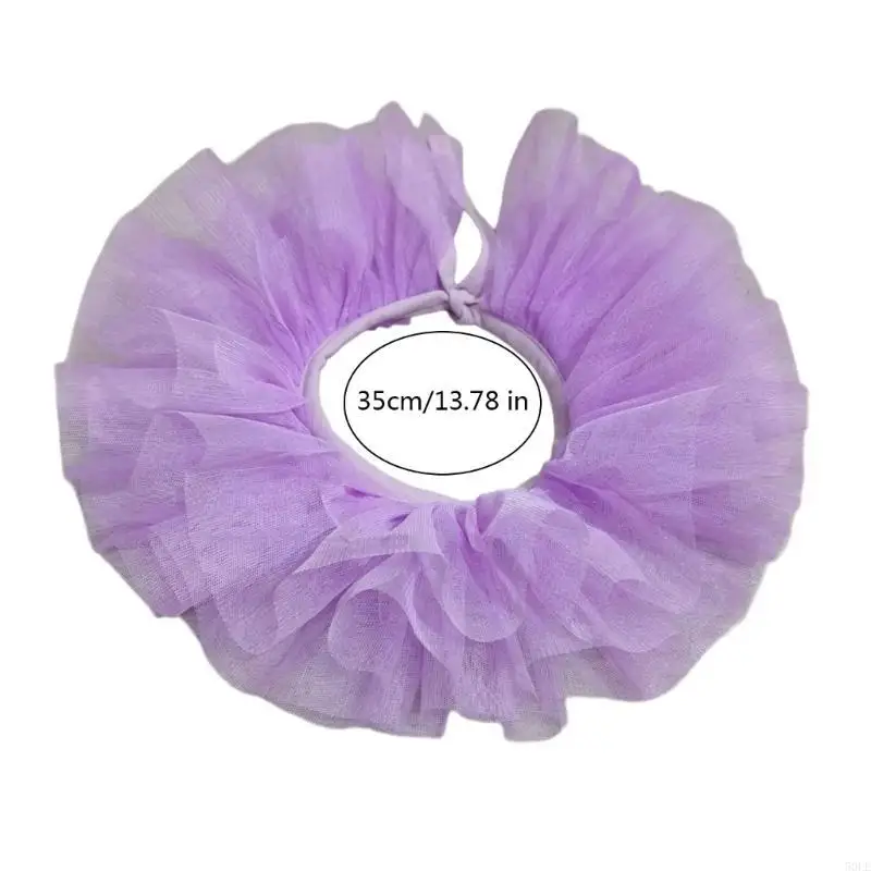 50LE RETRO 3 LAIENDEADED TULE NECE RUFF DECORATION FASHIT