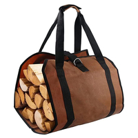 Firewood Bag Carrier Foldable Wood Carrying Bag With Handles Log Tote For Kitchen Camping Trip Christmas Gift