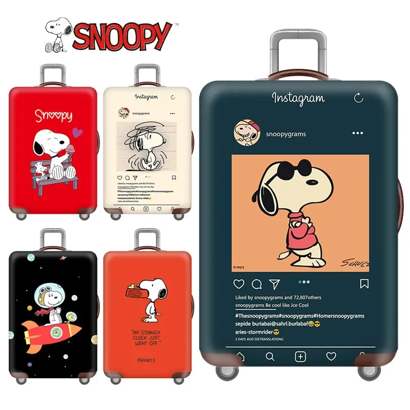 Snoopy Thick Elastic Luggage Protective Cover Zipper Suit for 18-32 Inch Bag Suitcase Covers Trolley Cover Travel Accessories