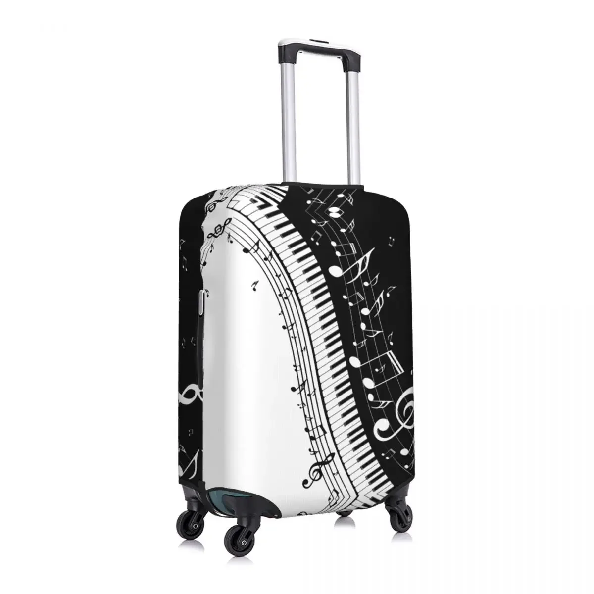 Custom Piano Keyboard Musical Notes Luggage Cover Cute Suitcase Protector Covers Suit For 18-32 inch