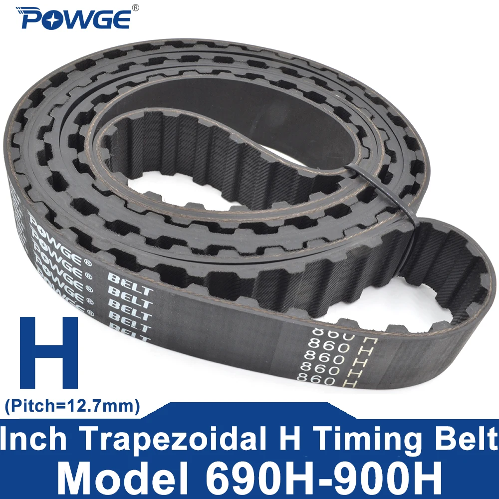 POWGE H Timing Belt 690H to 900H Belt Width 10-50mm 690 695 700 705 710 720 725 730 740 750 760 765 770 775 780 785 790 800 810