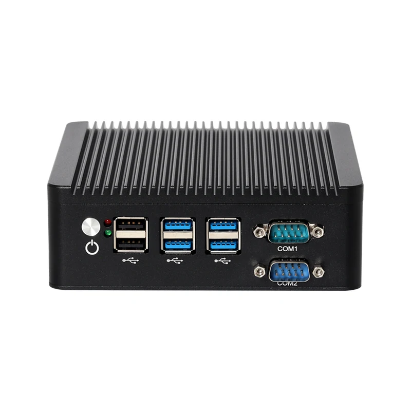 Fanless Industrial mini pc with 1xDDR4 2xGbE LAN 4xCOM RS232/RS485 4xUSB3.2 2xUSB2.0 Inter Celeron N5100 support WIN10 LINUX