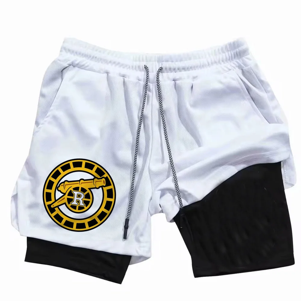 Heated Rivalry shorts Breathable  Training  Fitness running  2 in 1 Sports Double Deck Quick-drying Compression  hombre