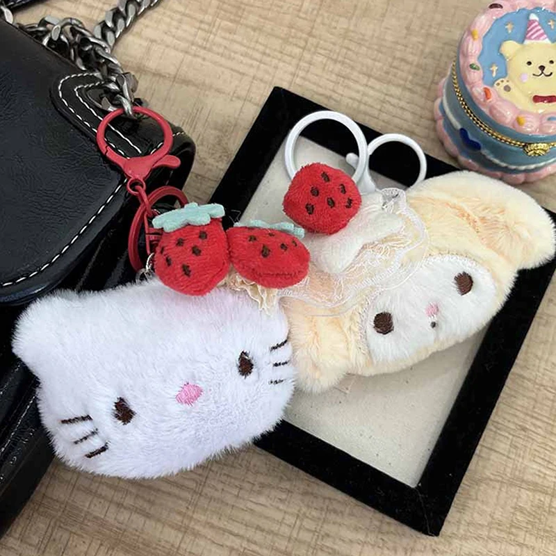 

Милая плюшевая кукла Sanrio My Melody, мягкие игрушки, брелок-колокольчик, кулон, девчачий рюкзак, подвески, сумка, подвесной орнамент, подарки