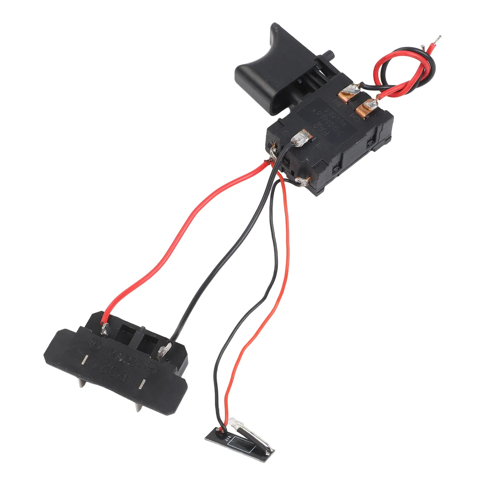 1 Piece 16.8V 18V Lithium Battery Cordless Drill Speed Control Trigger Switch With Small Light Power Tool Easy Assembly