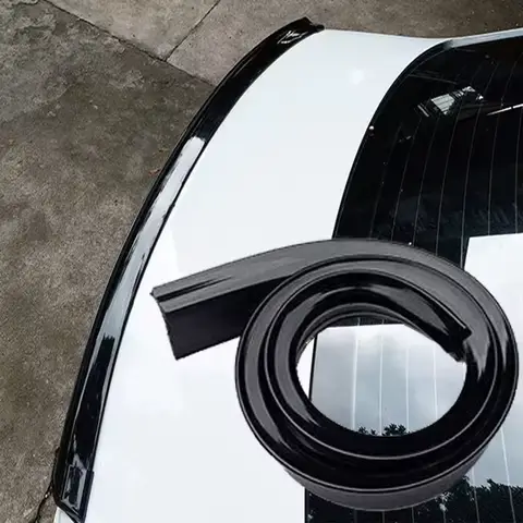 범용 스포일러 자동차 디자인, 탄소 섬유 광택 블랙 스포일러, 자동차 부품 수정 스포일러, 수정 테일 윙, 1.5M