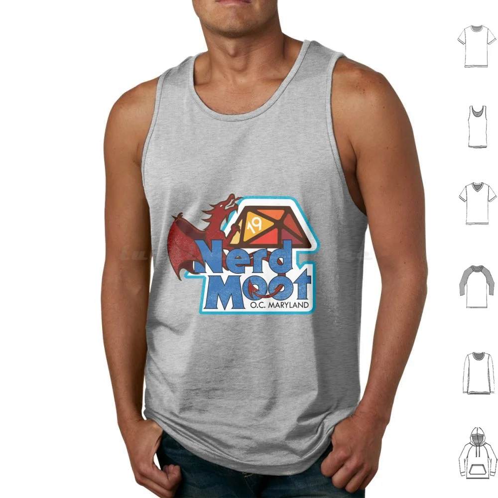 Weathered Moot Design Tank Tops Vest Sleeveless Moot Nshu Nerd Nerding Dnd Rpg