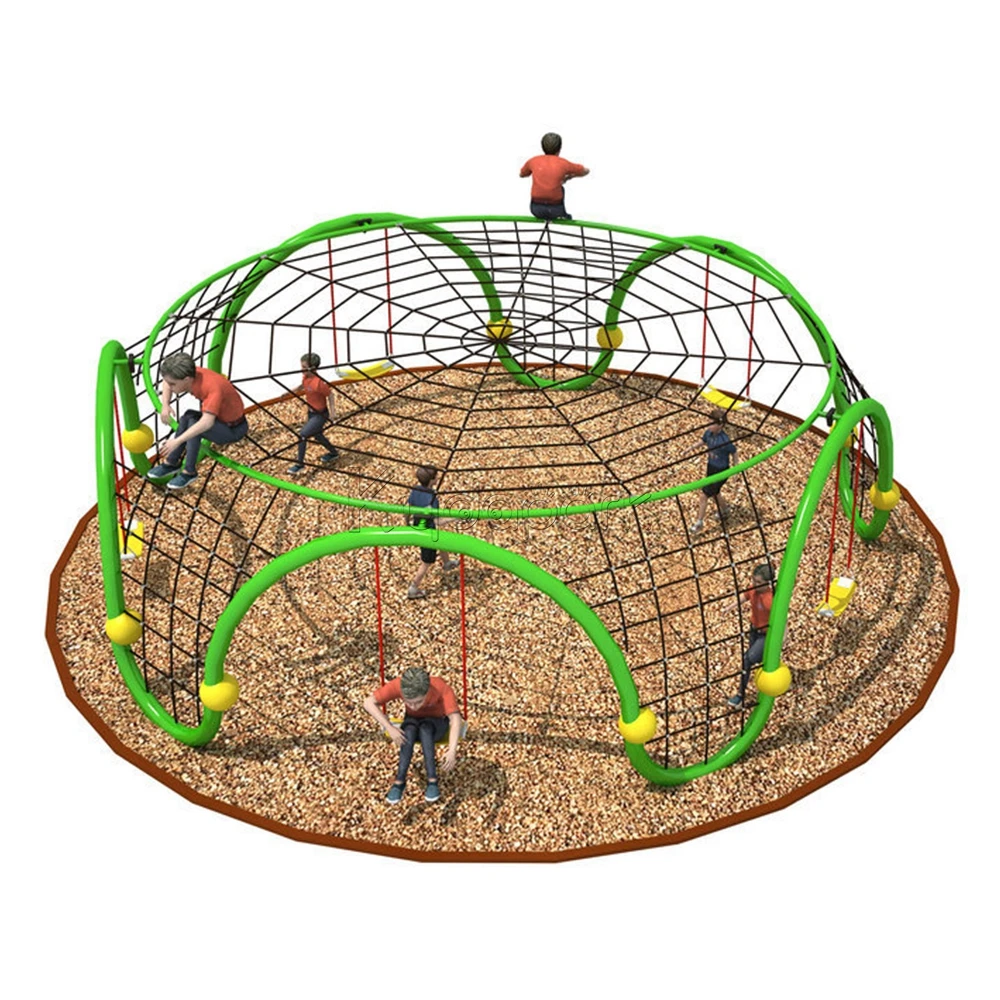 لعبة تسلق الحبل التجارية المسلية، شرائح شبكية للحبل، ملعب داخلي، ألعاب تسلق الجدران للأطفال #2