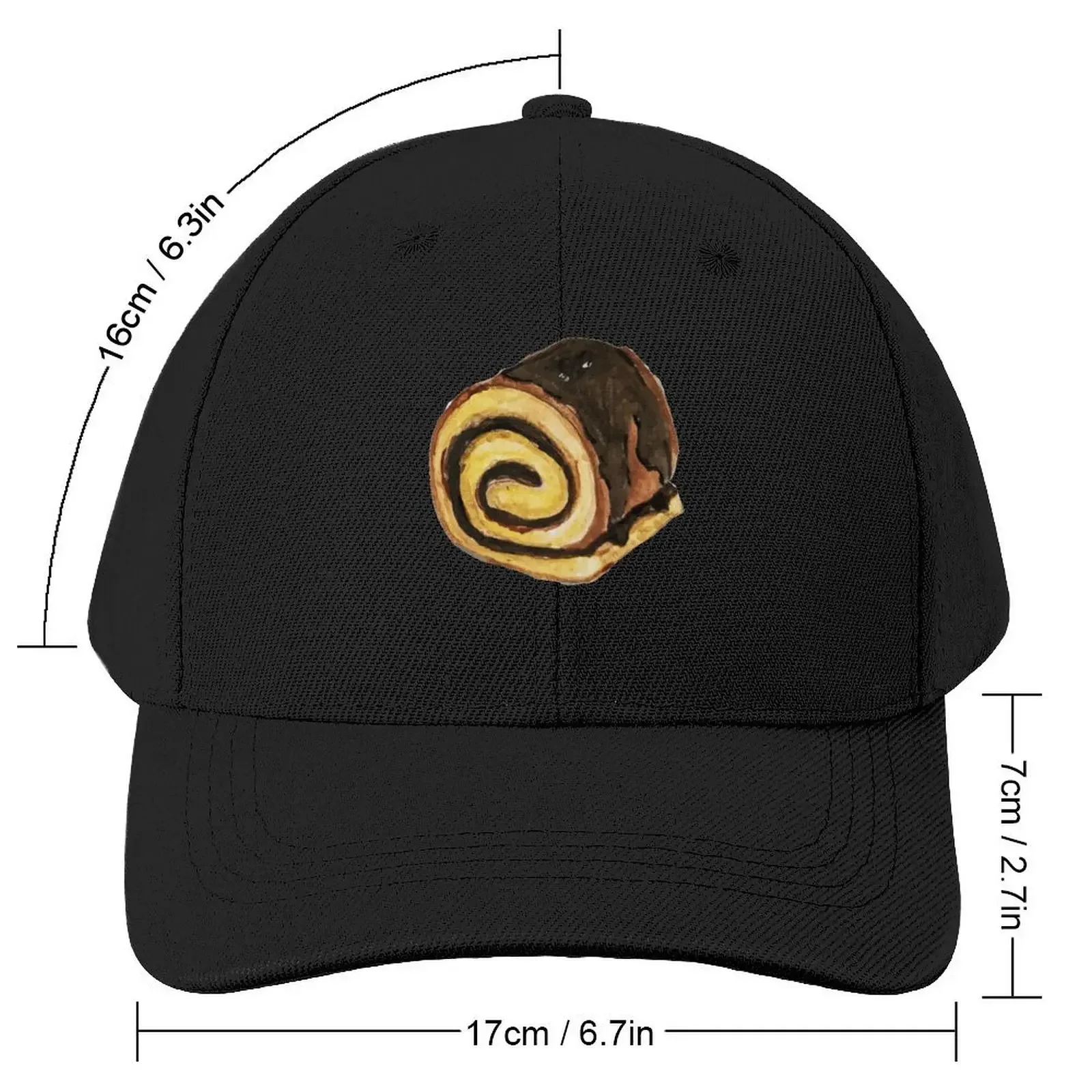 Chocolate Swiss Roll Cake Baseball Cap Thermal Visor Fishing cap Caps For Women Men's