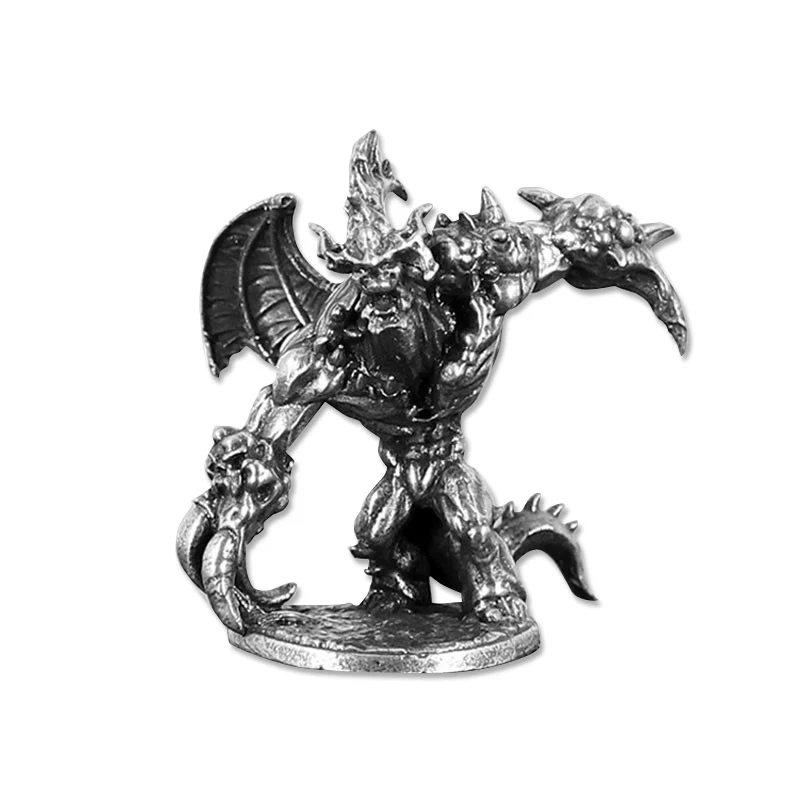Demon Dragon figurki żołnierz metalowa gra planszowa kawałek miniaturowa ozdoba akcesoria pulpit wnętrze samochodu statyczny model stanu