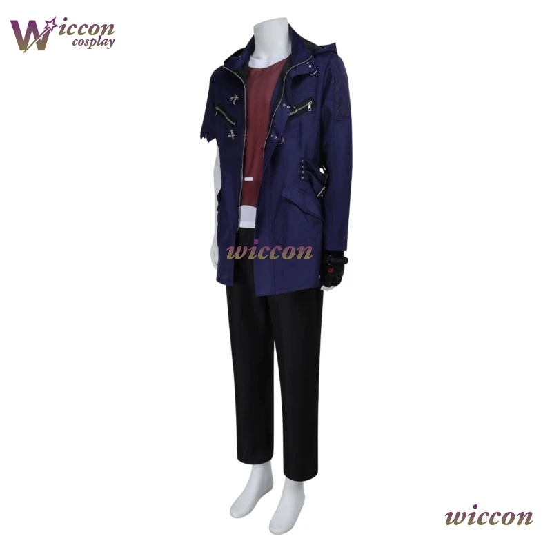 CosR Game Nero Cosplay Devil May Cry 5 Cos Costume White Grey Wig Suit Comic-Con Halloween Party Outfit Men Coat Gloves view 6