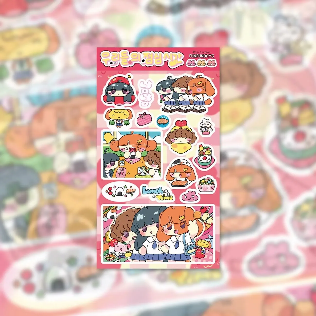1/6 Pcs Ins Korean Cute Girl Stickers Sushi Bento Food Stickers DIY Handbag Material Phone Case Decoration Stickers