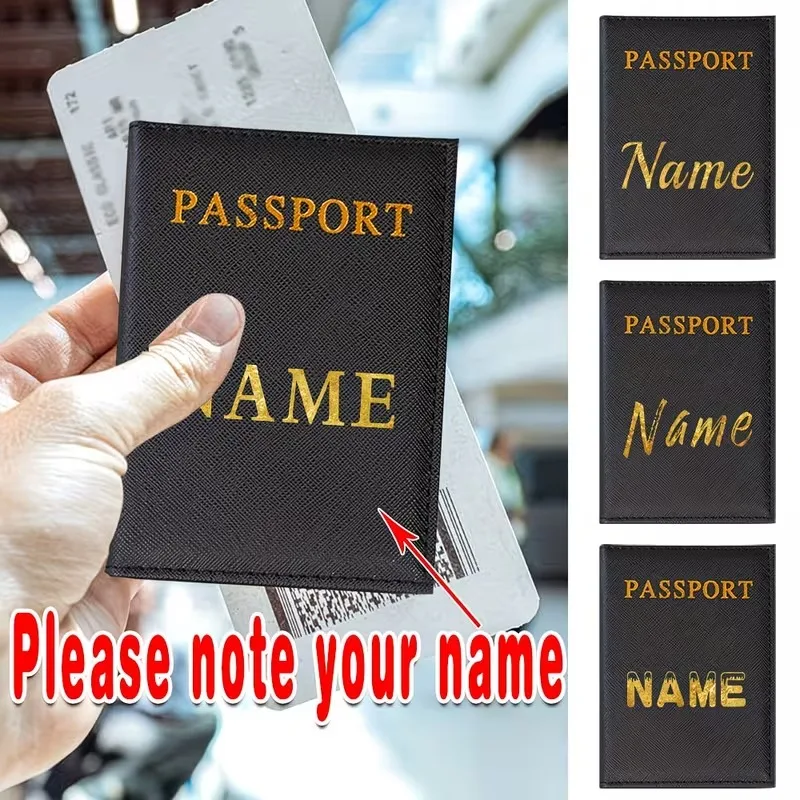 Porte-passeport cubain personnalisable avec nom/lettre, idéal pour les voyages - Portefeuille fin en cuir synthétique avec blocage RFID
