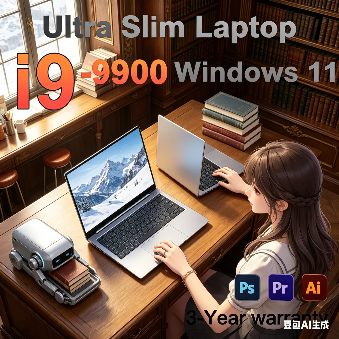 

Trendy 14.1" Laptop Intel Core I9-9900 32GB 2TB Gaming PC Slim Fit Office Study Computer PC Windows 11 Pro 1920*1080 HD