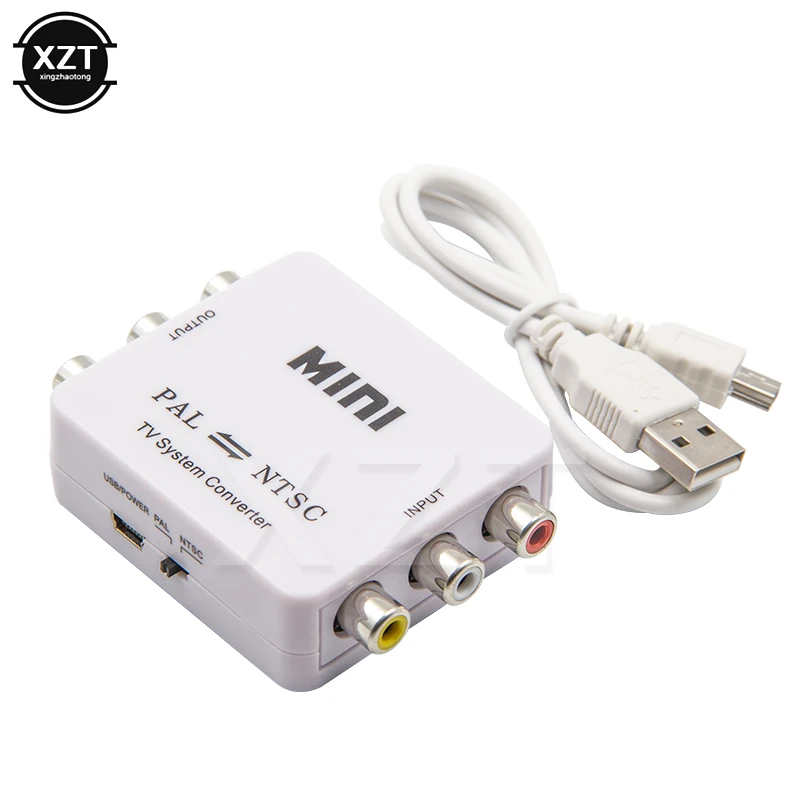 2022 NEW Mini Portable PAL to NTSC or NTSC TO PAL Bi-directional Dual-Way TV Format Video System Converter Composite Connection