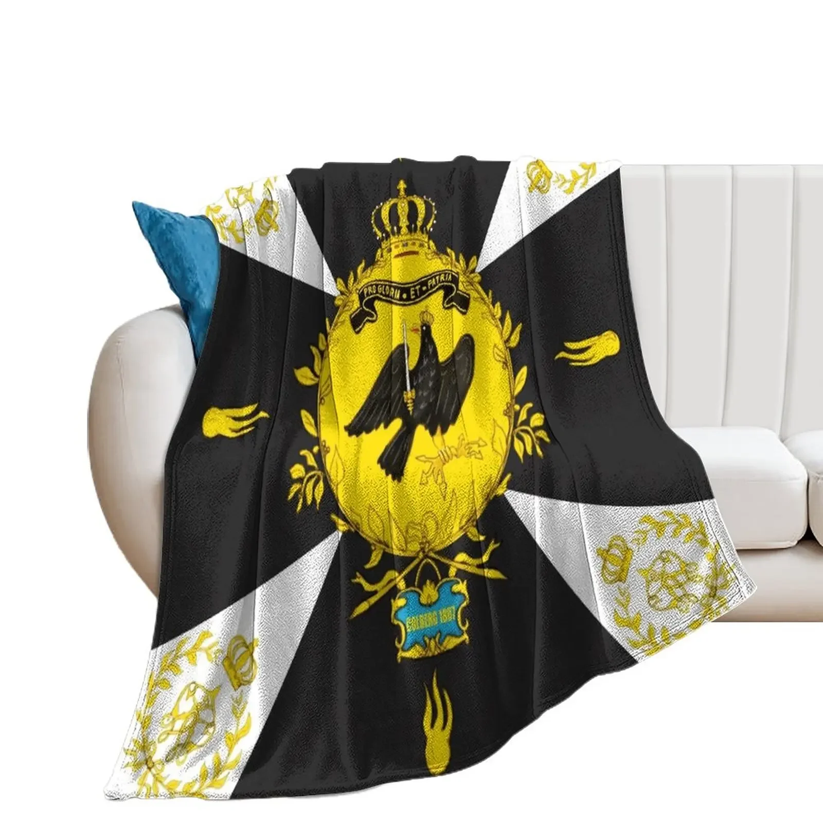 Napoleonic Prussian flag Colberg 1807 Throw Blanket christmas gifts christmas decoration Bed linens Blankets