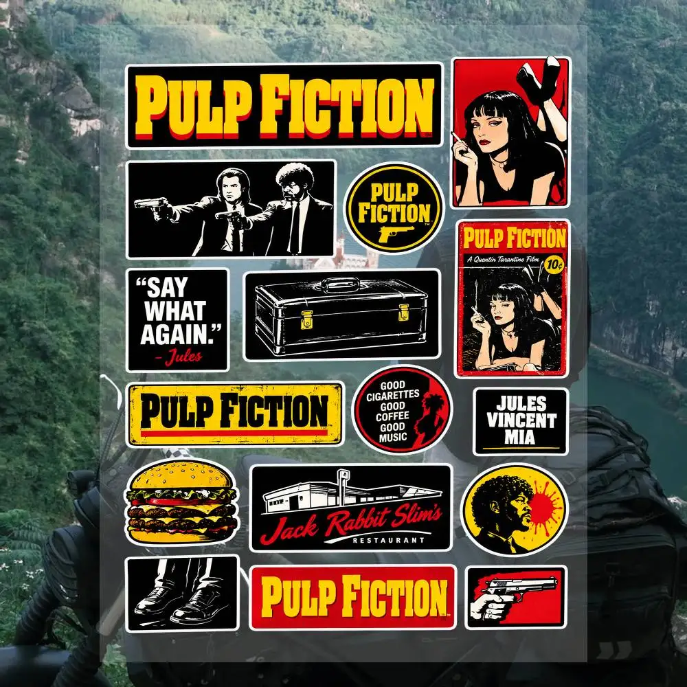 A-Pu-lp Fi-cti-o-n Stickers Vinyl Waterproof Decal Sheet DIY Decor For Car Laptop Skateboard Helmet Collectible Stickers