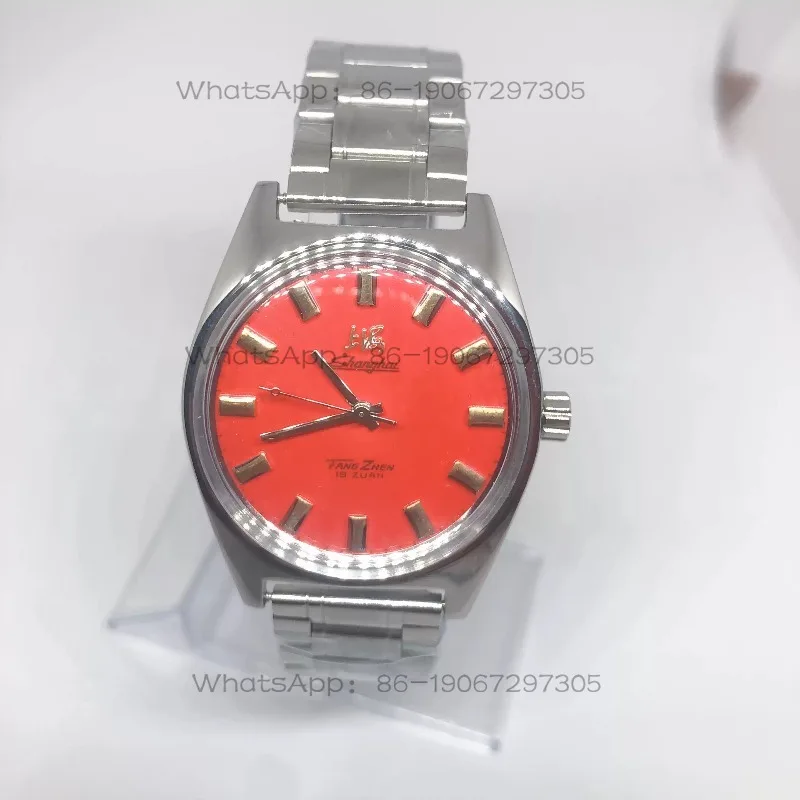 Watch 7120 Manual Mechanical 19 Drill Movement Business Watch Commemorative Color Disc All Steel Second-hand Color Beauty