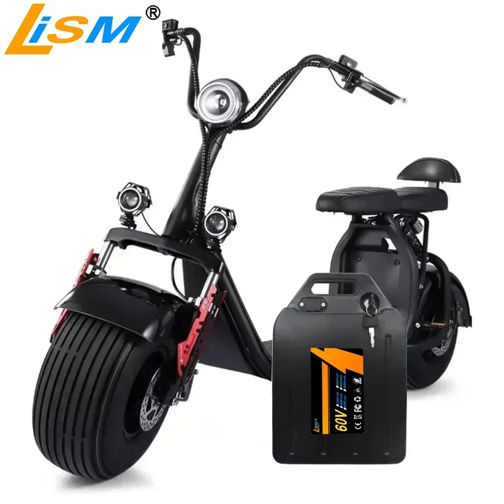 For Harley two wheel foldable Citycoco Lithium Battery 60V 20Ah 30Ah50Ah500W- 2400W Electric motorcycle Waterproof Free charger