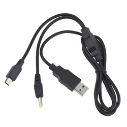 Kabel do ładowarki USB 2 w 1 dla PSP 1000 2000 3000 przewód ładowania przesyłu danych Powe dla Sony PSP 2000 akcesoria do gier kabla zasilającego