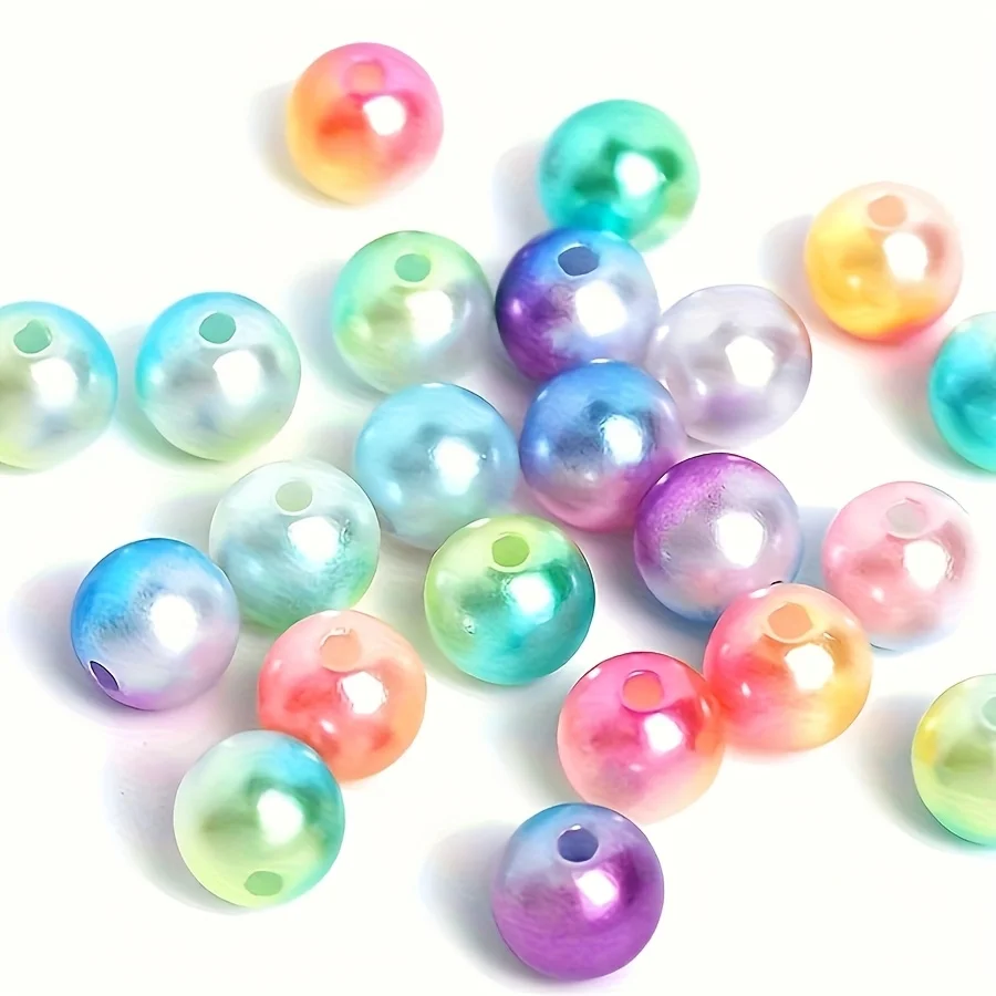 700pcs/200pcs/100pcs 6mm Acrylic Gradient Round Beads DIY Making for Personal Style, DIY production products