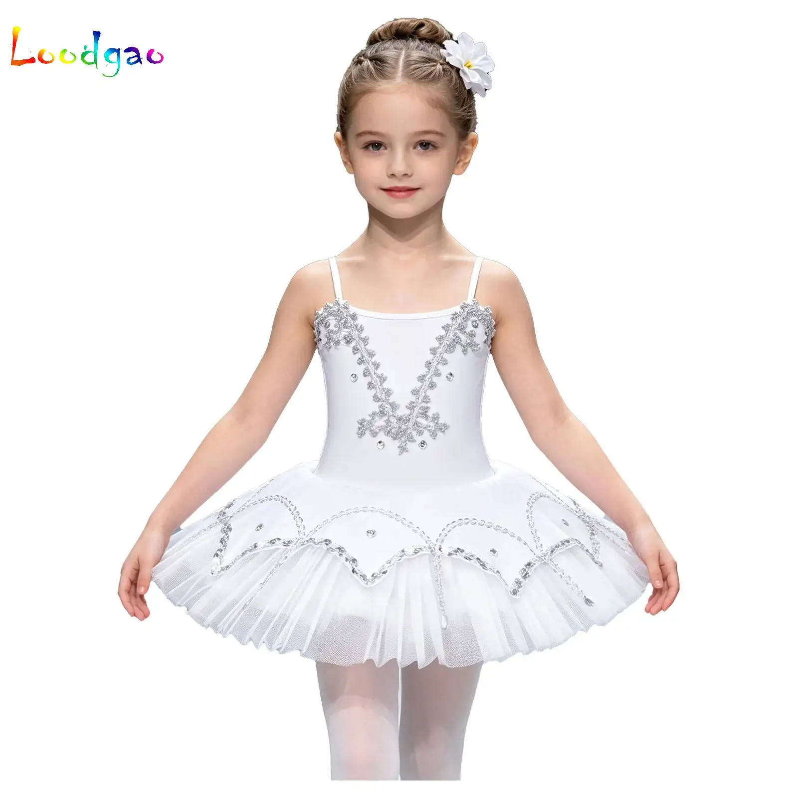

Red White Ballet Tutu Skirt Dress Kids Girls Professional Belly Dance Costumes White Swan Lake Costumes Performance Clothing