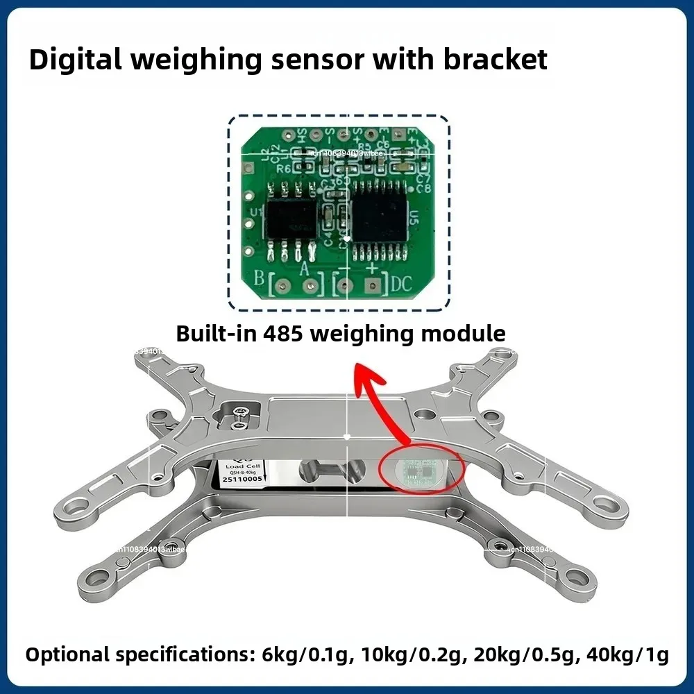 RS485 Load Cell Sensor 100kg with Mounting Bracket, MODBUS RTU PLC Controlled