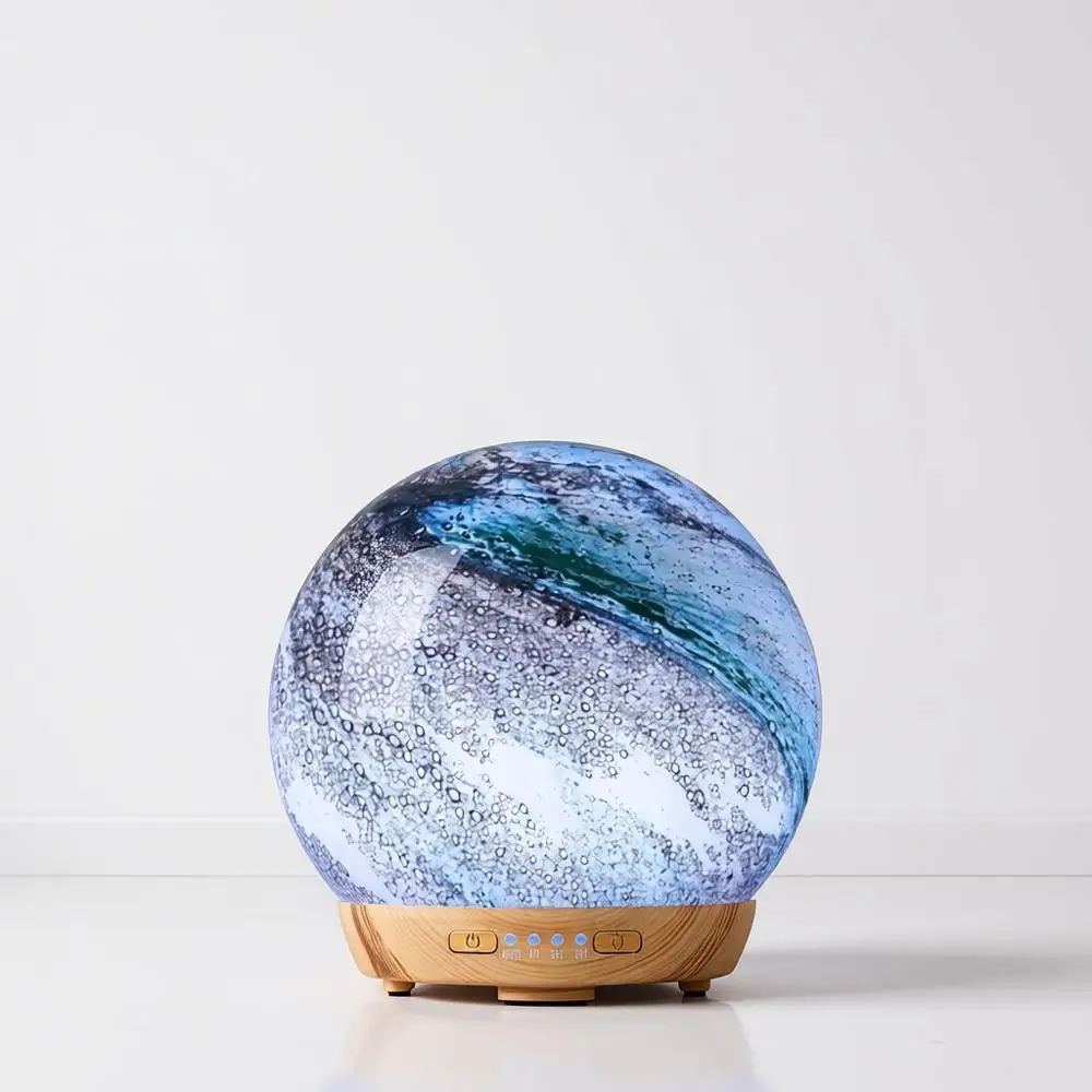 

Увлажнитель воздуха с холодным туманом и стеклянным корпусом, 4 режима таймера, 7 цветов LED-подсветки, индикатор уровня воды, функция автоматического отключения (250 мл)