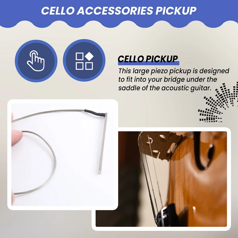 

6-струнный высокочувствительный пьезоэлектрический звукосниматель для акустической гитары, металлический стержень, аксессуары для фолк-гитары - AT35