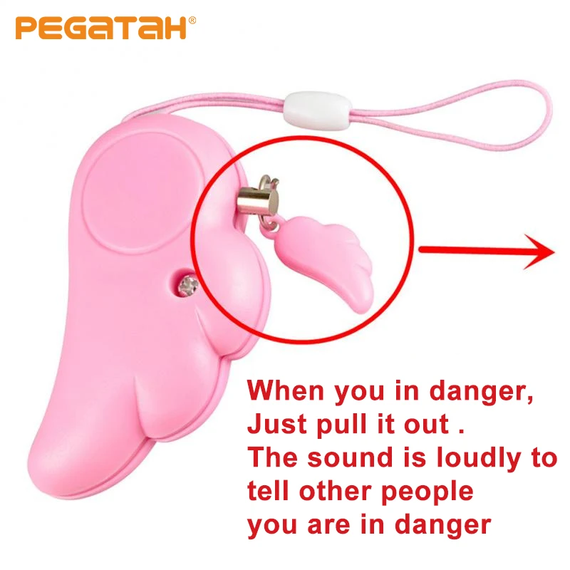 

Брелоки-сигнализации для самообороны, персональная защитная сигнализация, громкая сигнализация для предотвращения нападений, для детей, девочек, женщин, 90 дБ