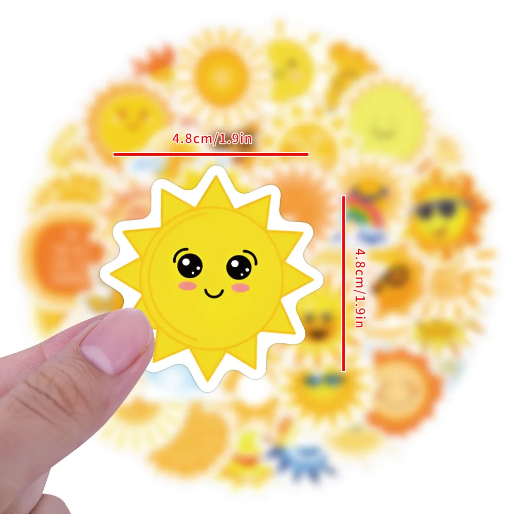 10/60Pcs You Are my Sunshine Sunflower Graffiti Stickers DIY Travel Luggage Phone Guitar Laptop Fridge Cartoon Decal Sticker