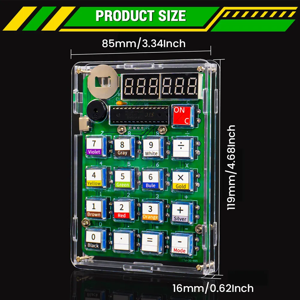 DIY Kalkulator Elektroniczny zestaw produkcyjny Cyfrowy wyświetlacz lampowy LED z jednokładowym zestawem do lutowania mikrokomputerem