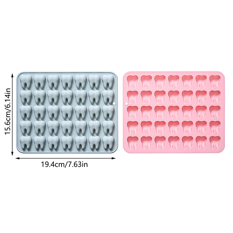 Mini Tooth Silicone 35 Cavity 3D Small Molar Molds Tray DIY Baking Decorating Tools For Chocolate Gummy Candy Jello