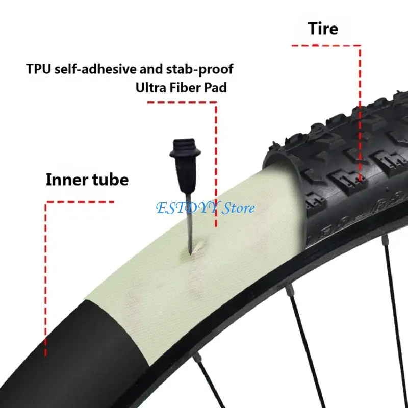 G6DE Bicycles Tire Protector Bicycles Tire Liner for Long Distances Cycling Easy To Use
