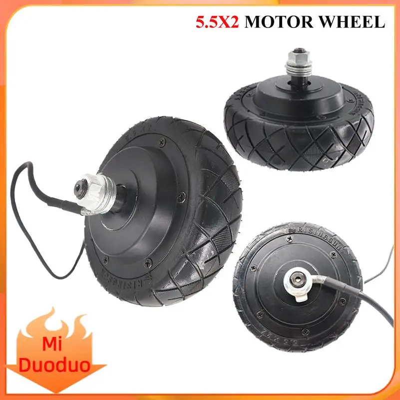 

5.5 inch brushless and toothless wheel hub motor, solid tire 24V electric scooter brushless motor front rear motors wheels