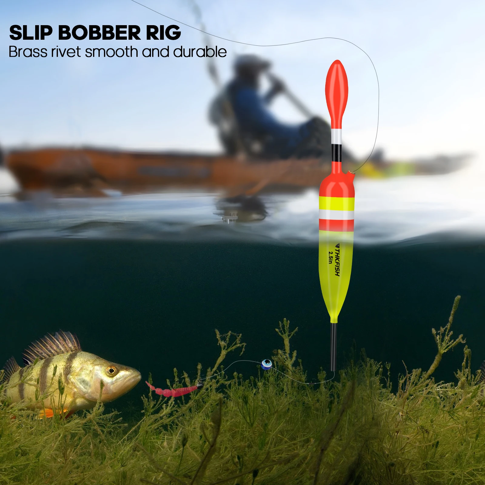 5pcs Fishing Slip Bobber Rig 1.5in 2.5in 3.4in 3.8in 4.1in Balsa Wood Freshwater Fishing Floats Buoys For Crappie Bass Catfish