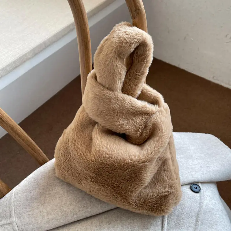 

Fashion Soft Plush Bags for Women Fluffy velvet Lady Handbags Small Tote Female Winter Purses Warm Handbag2025 NEW